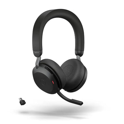 Jabra Evolve2 75 UC Wireless Noise‑Canceling Headset with USB‑C Adapter