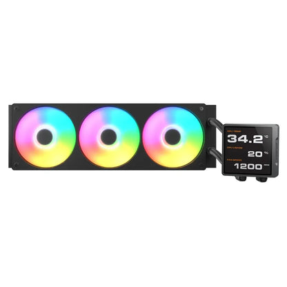 Cougar Poseidon Vistek Pro ARGB 360mm Liquid Cooler with 3.95 Inch IPS LCD Display - Black