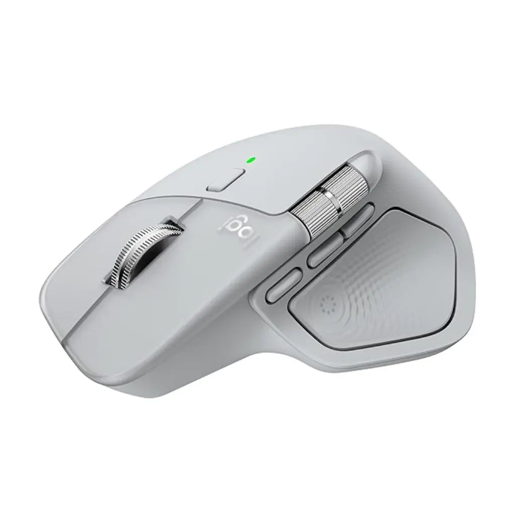 Logitech MX Master 4 Wireless Ergonomic Mouse Haptic Feedback USB‑C Bolt - Pale Grey
