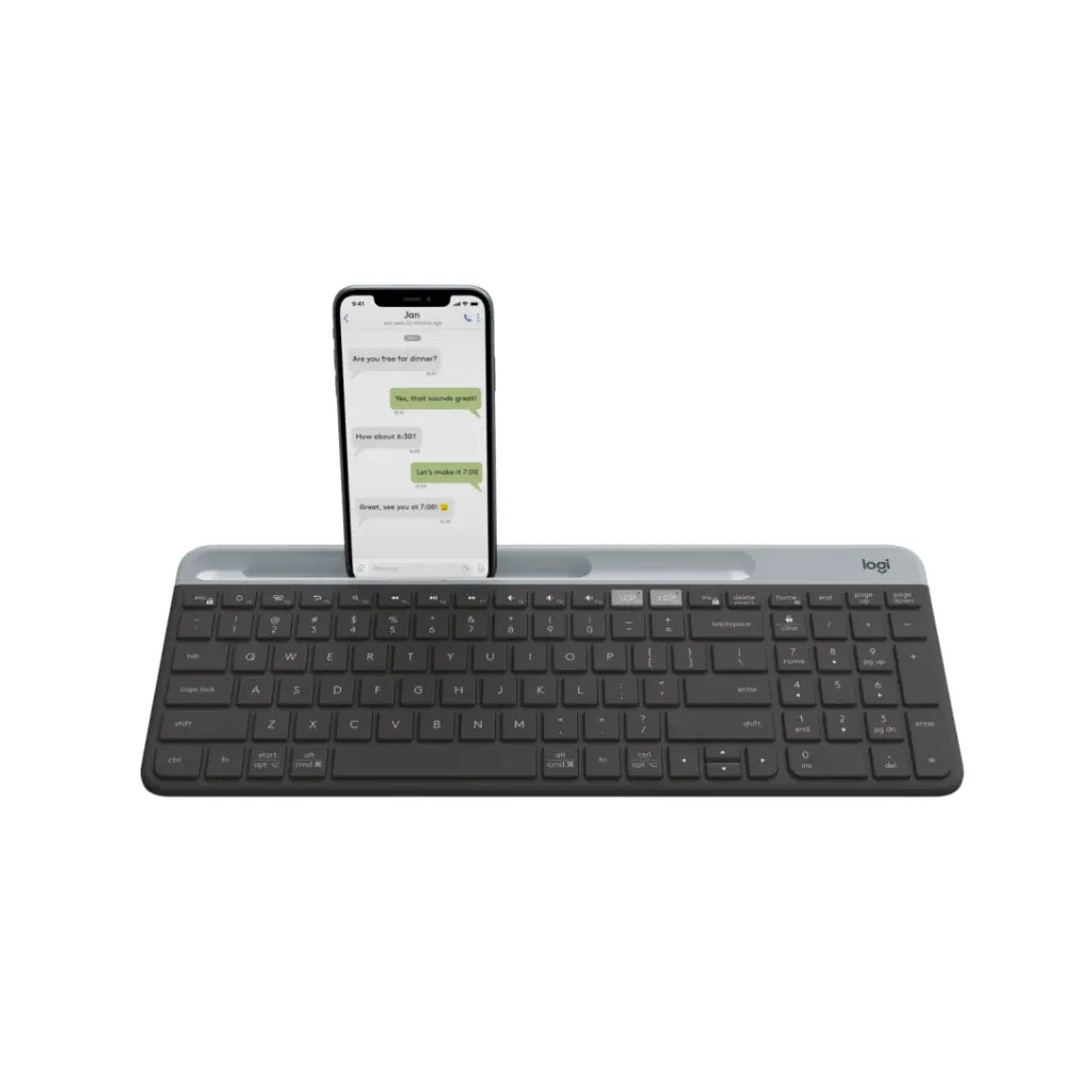 Logitech K580 Ultra Slim Multi-Device Wireless Quiet Keyboard - Graphite