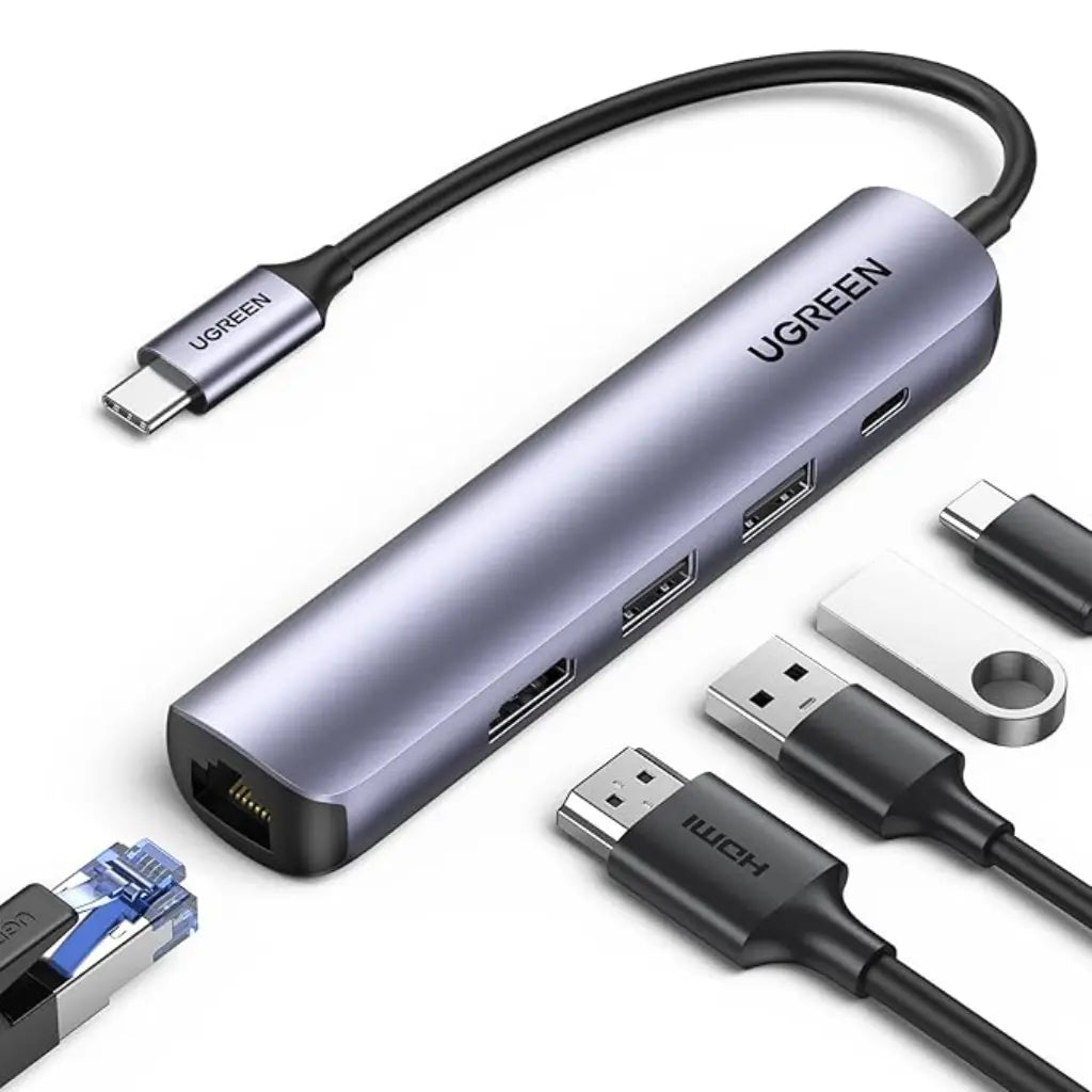 Ugreen USB-C 5-in-1 Dock with 4K HDMI 2×USB 3.0 Ports & 100W PD