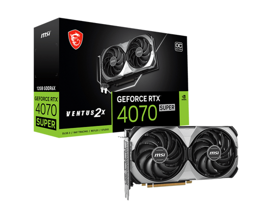 MSI GeForce RTX 4070 SUPER 12G VENTUS 2X OC 192-Bit Graphics Card