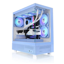 Thermaltake View 270 TG ARGB ATX Mid Tower Tempered Glass Computer Case - Hydrangea Blue