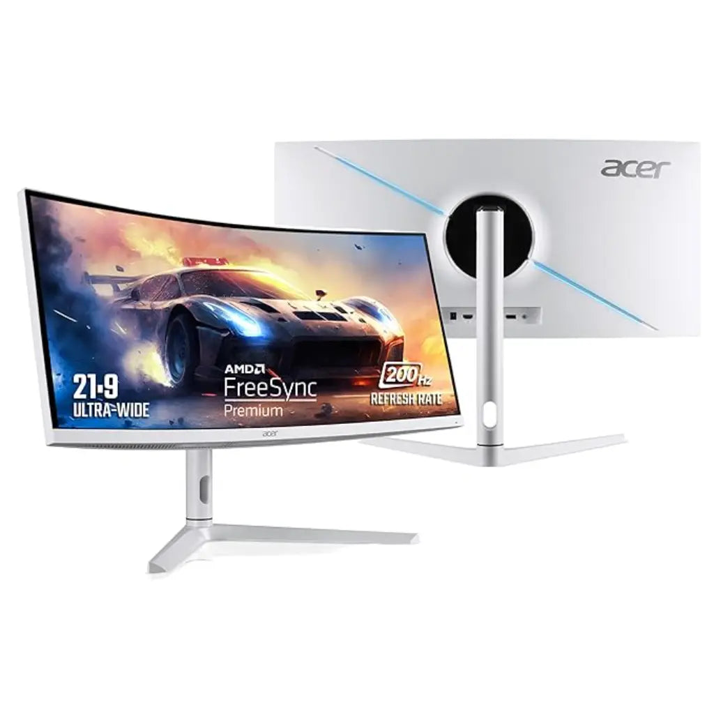 Acer XZ306CX 29.5" 2560x1080 200Hz 1ms Ultrawide Curved Gaming Monitor - White