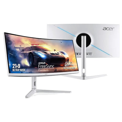 Acer XZ306CX 29.5" 2560x1080 200Hz 1ms Ultrawide Curved Gaming Monitor - White