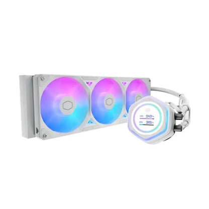 Cooler Master MasterLiquid Atmos II 360mm LCD ARGB AIO Liquid CPU Cooler – White