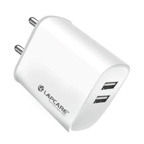Lapcare LQW-111 Quick Wall Charger 2.4Amp Dual USB with Type-C Cable