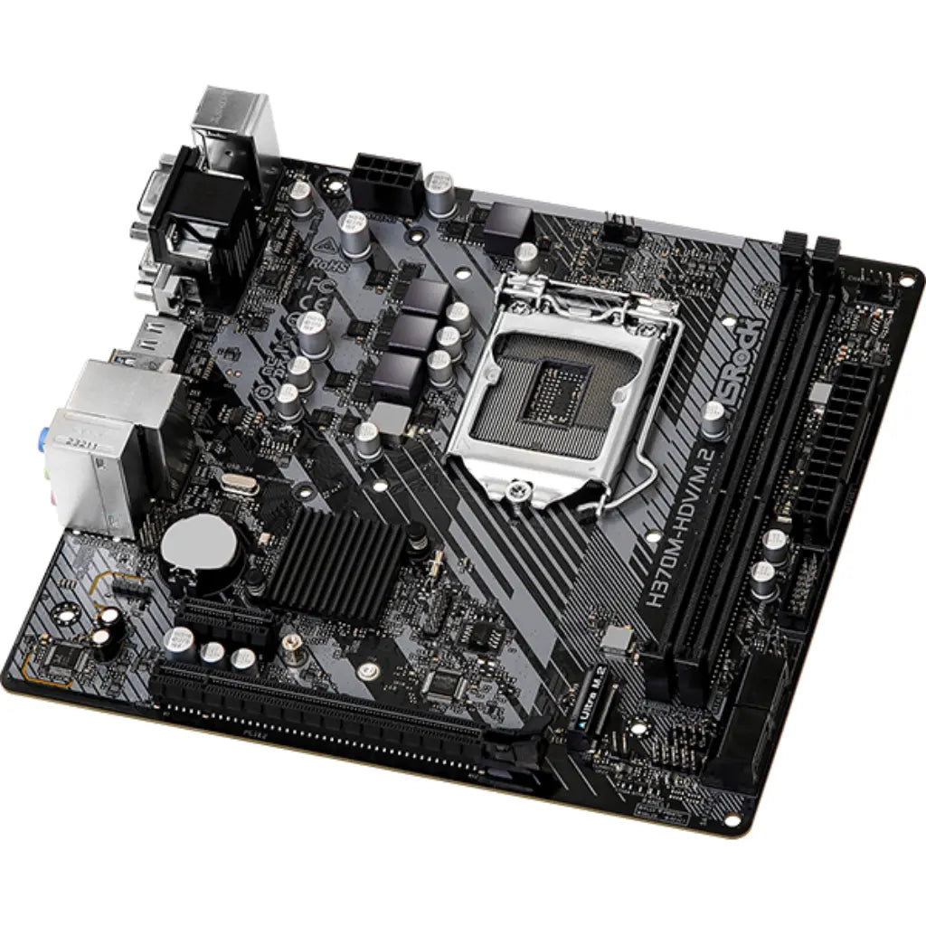 ASRock H370M-HDV/M.2 Intel H370 LGA1151 DDR4 Micro ATX Motherboard-tpstech.in