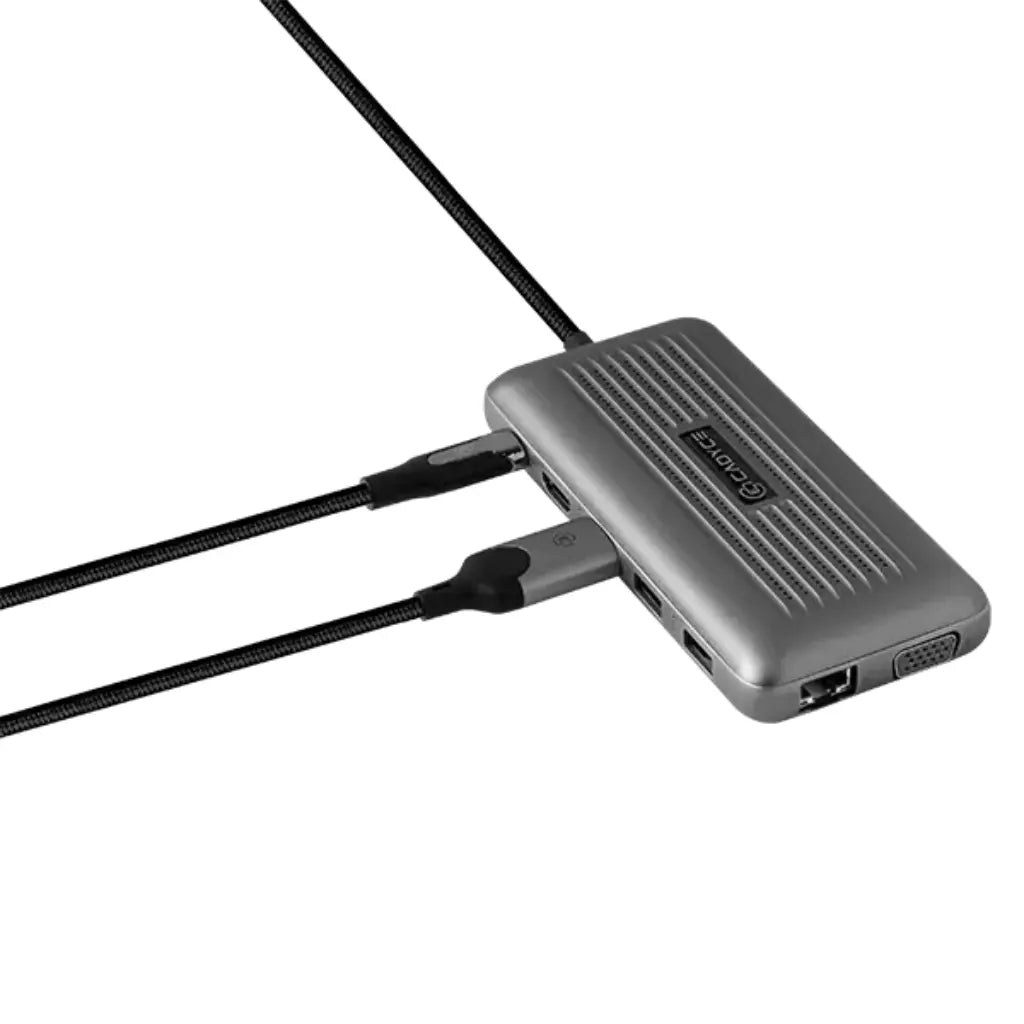 Cadyce CA-2HDVG Plus USB-C Dual 4K HDMI & VGA Docking Station (15cm Cable)-tpstech.in