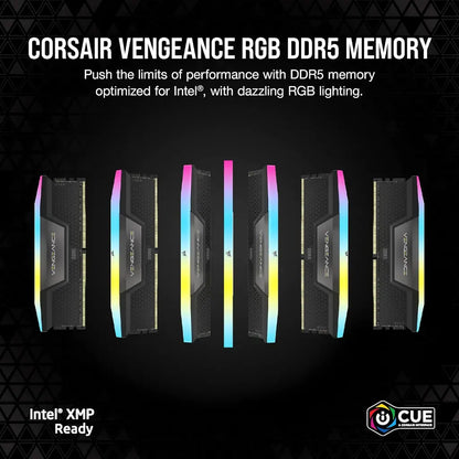 Corsair Vengeance RGB 96GB (2x48GB) DDR5 RAM 5600MHz CL40 Desktop Memory Kit-tpstech.in