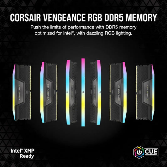 Corsair Vengeance RGB 96GB (2x48GB) DDR5 RAM 5600MHz CL40 Desktop Memory Kit-tpstech.in