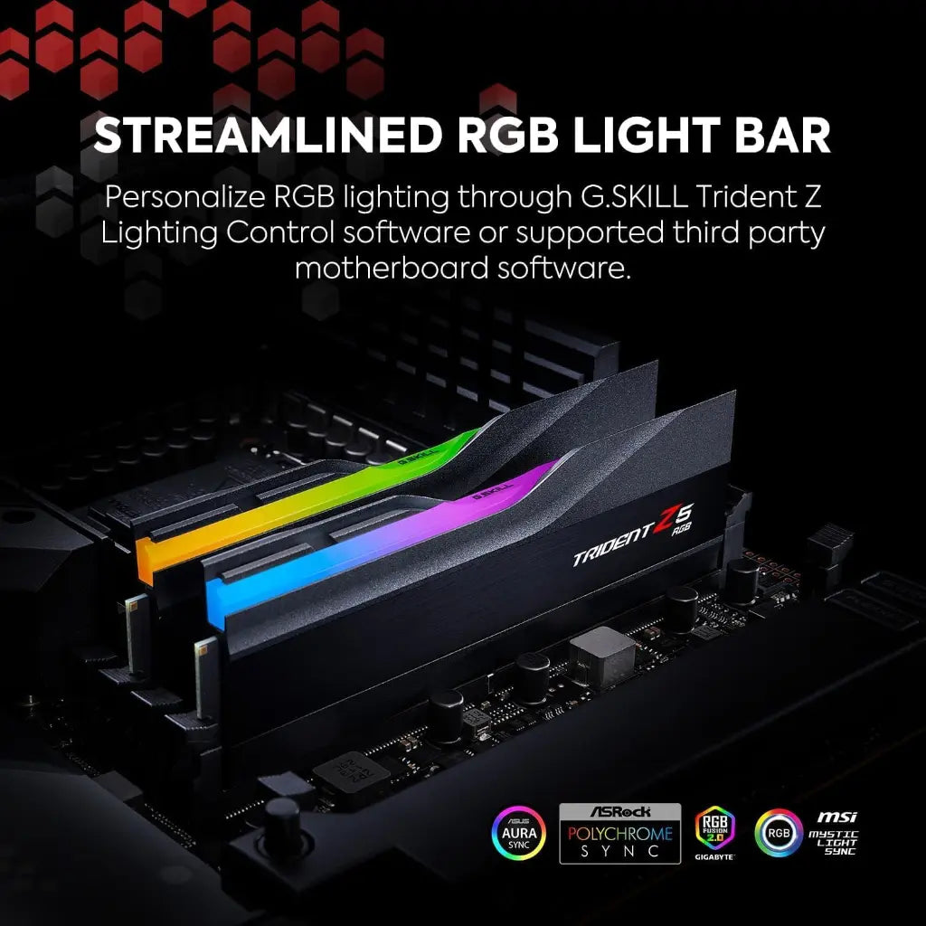 G.Skill Trident Z5 RGB 16GB DDR5 RAM 6000MHz CL36 288-Pin Desktop Memory-tpstech.in