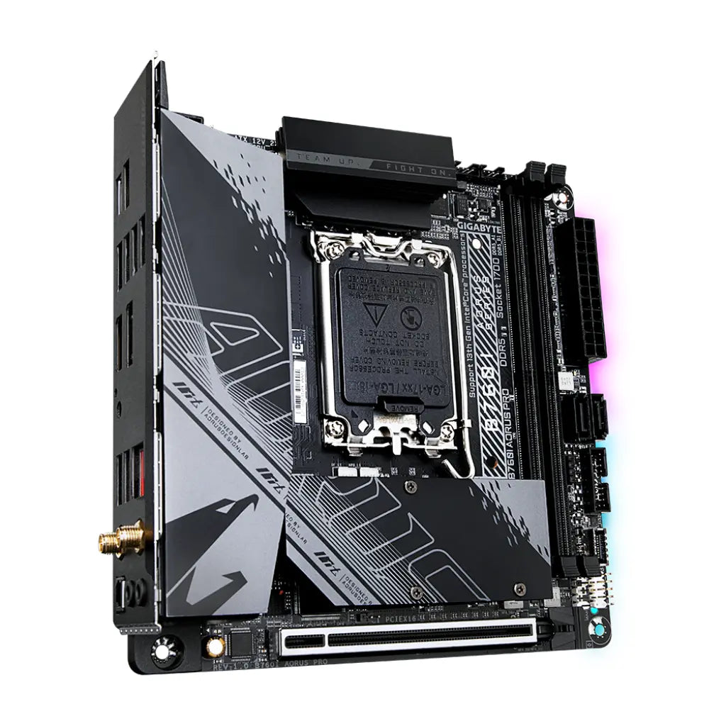 Gigabyte B760I AORUS PRO Wi-Fi 6E Intel B760 DDR5 Mini-ITX Gaming Motherboard-tpstech.in