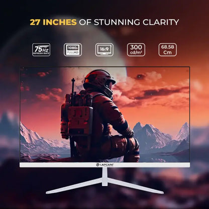 LAPCARE LM27GMWSP 27" 75Hz 5ms Full HD LED Monitor with Built-in Speakers-tpstech.in
