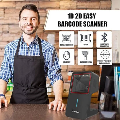 Newland NLS-FR4280-BT 2D Bluetooth Desktop Barcode Scanner with 1280×800 CMOS Sensor-tpstech.in