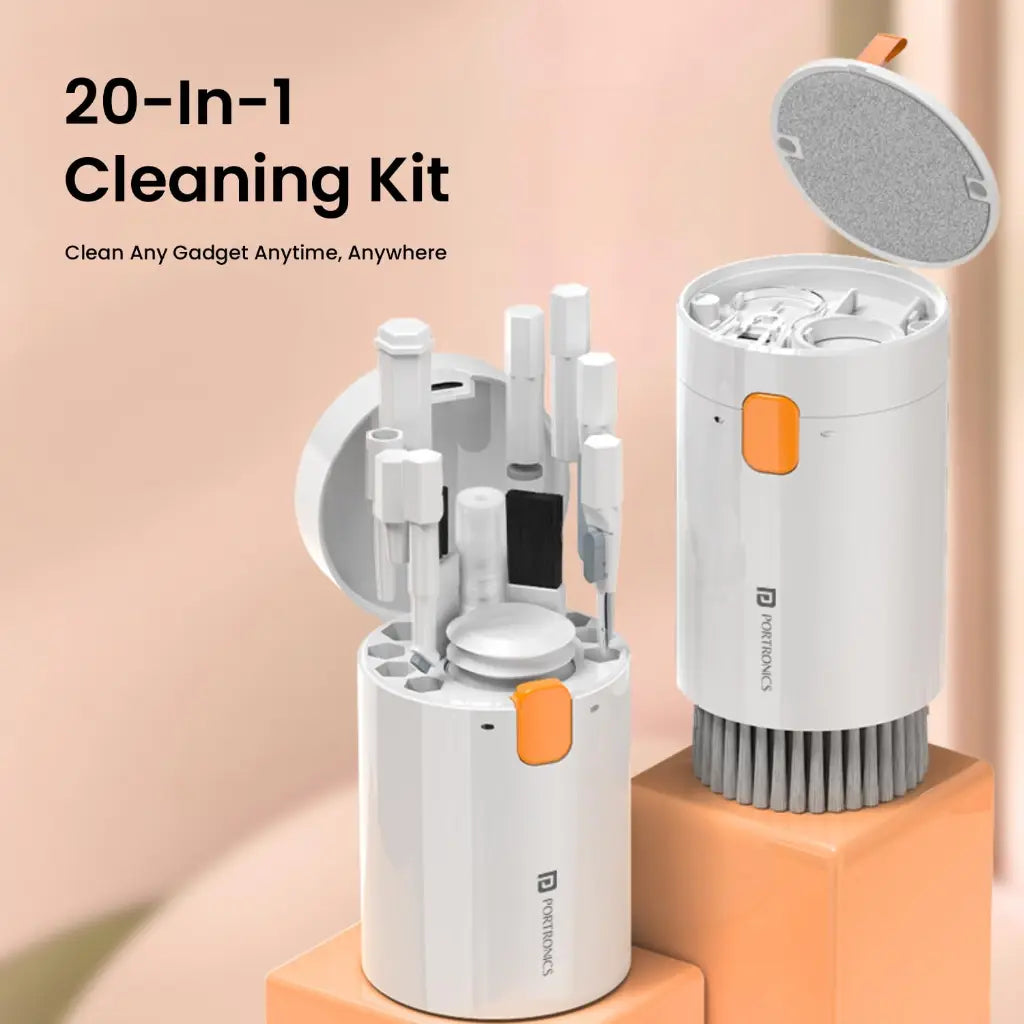 Portronics Clean G POR 2031 20 in 1 Multifunctional Gadget Cleaning Kit-tpstech.in