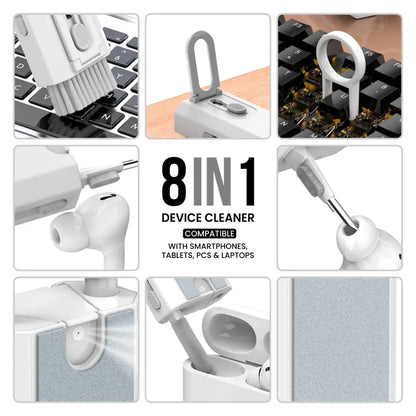 Portronics Clean M POR 1791 8-in-1 Multifunctional Gadget Cleaning Kit with Mobile Holder-tpstech.in