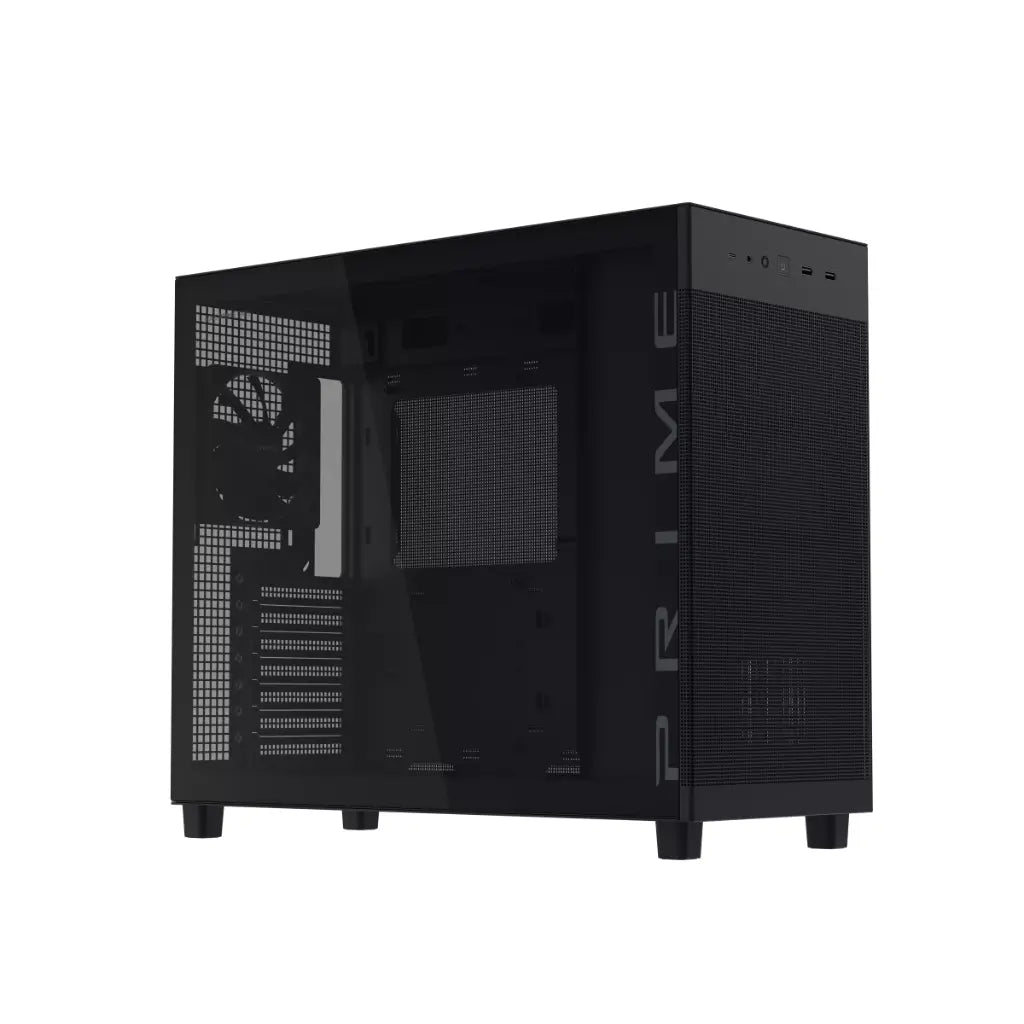 ASUS Prime AP303 Tempered Glass ATX Mid‑Tower Computer Case with 360mm Radiator Support- Black-tpstech.in