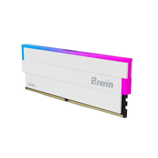 Biwin Black Opal DW100 48GB (24GBx2) DDR5 RAM RGB 6000MHz CL28 Gaming Desktop Memory - White-tpstech.in