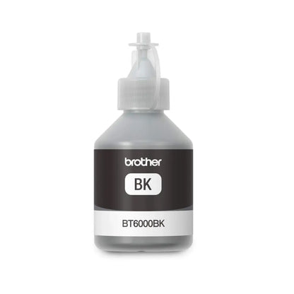 Brother BT6000BK Black Original High‑Yield Ink Bottle – 6000 Pages, 105ml Compatible for DCP‑T300/T500W/T700W & MFC‑T800W Printers-tpstech.in