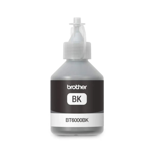 Brother BT6000BK Black Original High‑Yield Ink Bottle – 6000 Pages, 105ml Compatible for DCP‑T300/T500W/T700W & MFC‑T800W Printers-tpstech.in