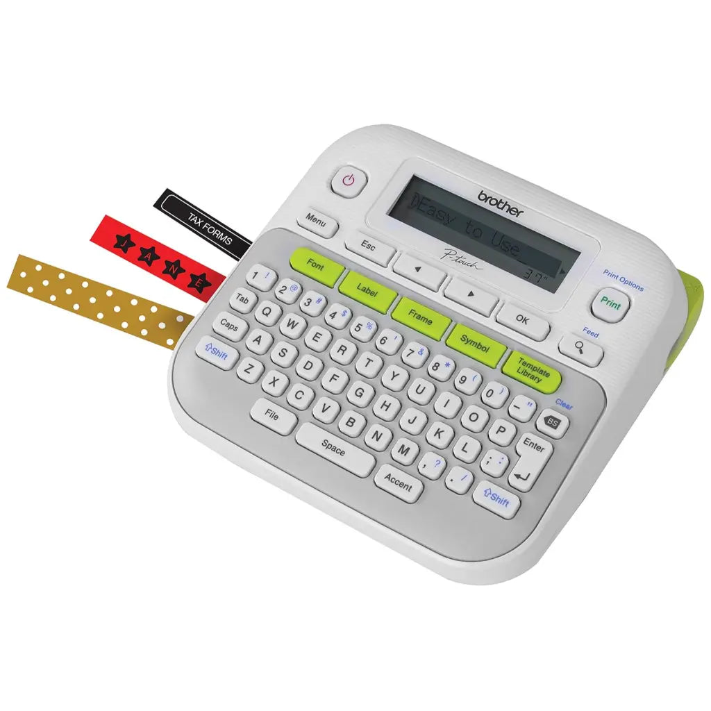 Brother PT D210 Desktop Label Printer QWERTY Keyboard 12mm TZe Tape Support-tpstech.in