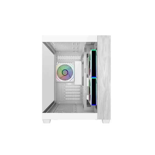 Cooler Master Elite 481 Wood mATX Dual‑Chamber PC Case with Natural Wood Front Panel-tpstech.in