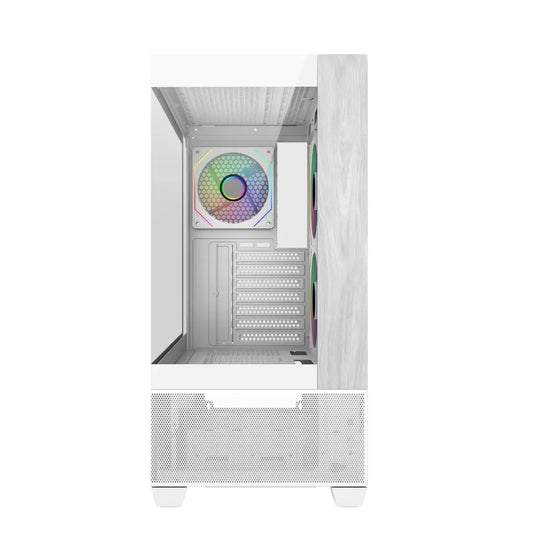 Cooler Master Elite 690 Wood ARGB Mid‑Tower Case with with Real Wood Front - White-tpstech.in