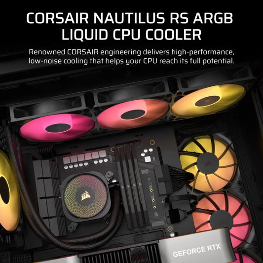 Corsair Nautilus 360 RS ARGB 360mm Liquid CPU Cooler-tpstech.in