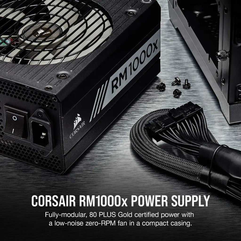 Corsair RM1000x 1000W 80 Plus Gold Fully Modular ATX Power Supply-tpstech.in