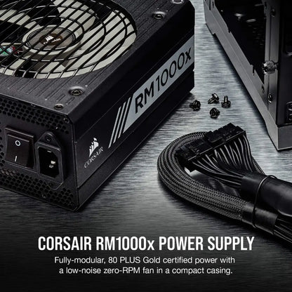 Corsair RM1000x 1000W 80 Plus Gold Fully Modular ATX Power Supply-tpstech.in
