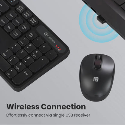 Portronics Key8 Combo POR 2400 Wireless Keyboard and Mouse Set Adjustable DPI-tpstech.in