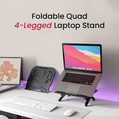 Portronics My Buddy Hexa 33 POR 1924 Laptop Stand with 10 Adjustable Heights & Phone Holder-tpstech.in