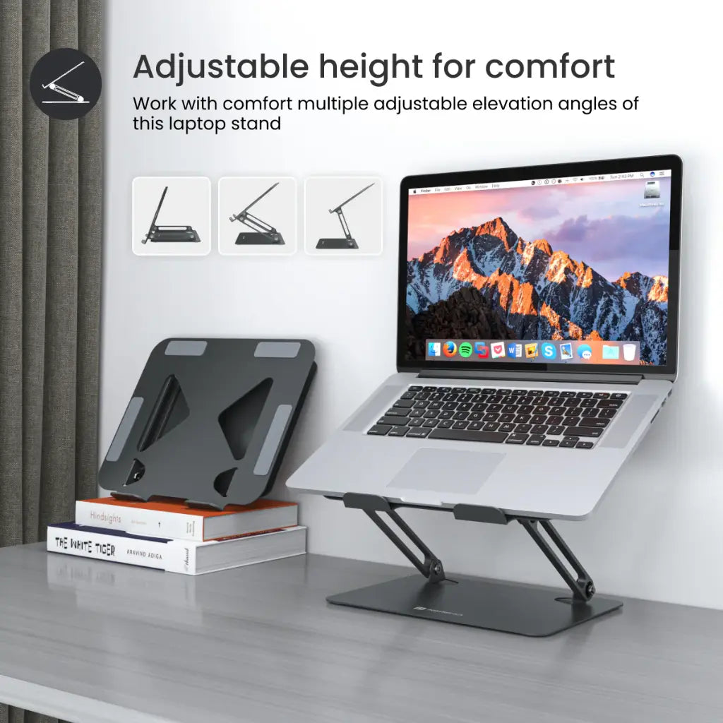 Portronics My Buddy K7 POR 1826 Adjustable Laptop Stand up to 17 Inch-tpstech.in