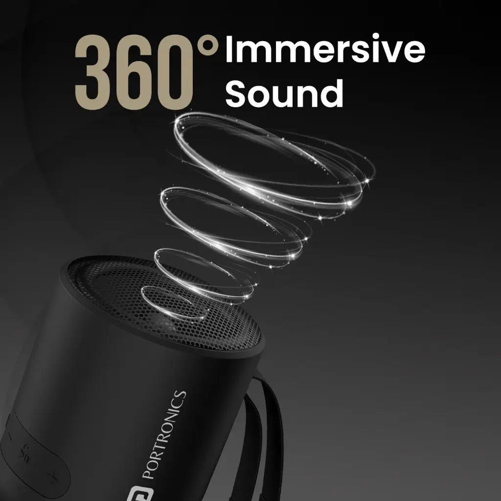 Portronics SoundPot POR‑280 20W Portable Bluetooth Speaker with Bluetooth 5.3 6H Playtime-tpstech.in