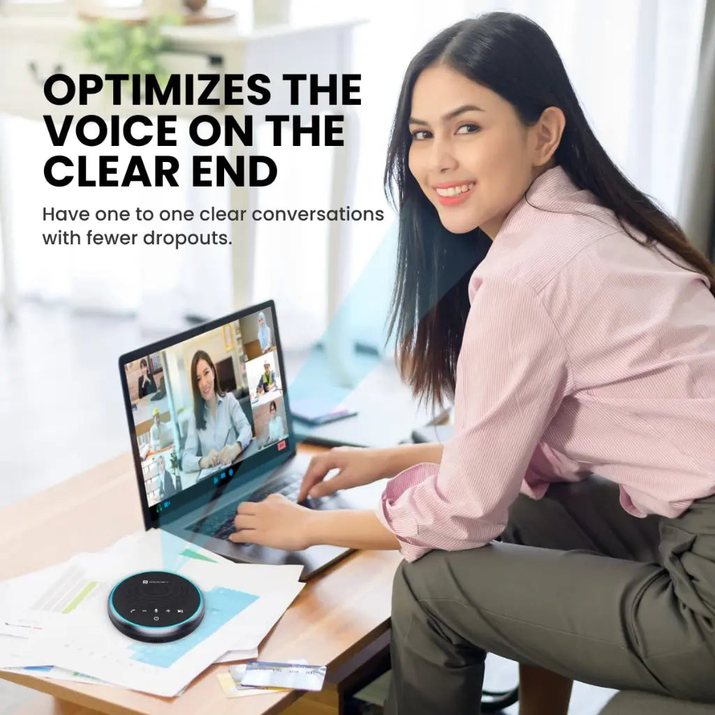 Portronics Talk One POR 1386 Bluetooth 5.1 Conference Speaker with 360 Voice Coverage-tpstech.in