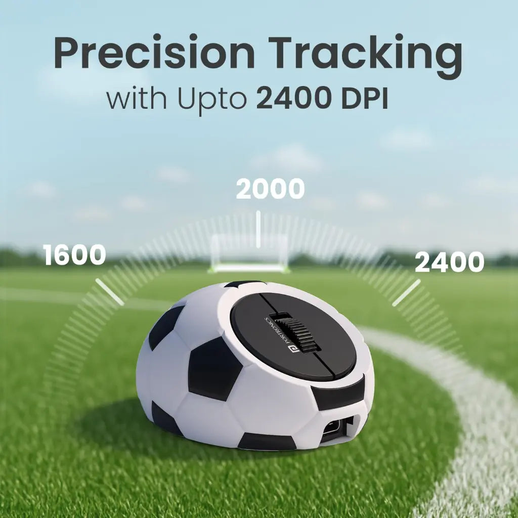 Portronics ToadPlay Football POR 3119 Mini Wireless Mouse Dual Mode 2400 DPI-tpstech.in