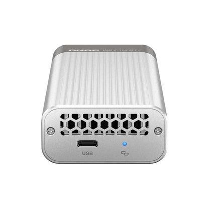 QNAP QNA‑UC10G1SF USB4 Type‑C to 10GbE SFP+ High‑Speed Network Adapter-tpstech.in