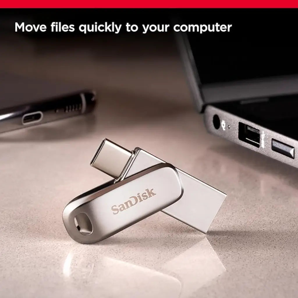 SanDisk Ultra Dual Drive Luxe 64GB USB Type‑C OTG Pen Drive-tpstech.in
