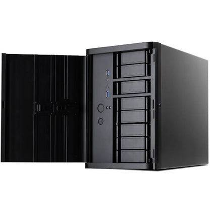 SilverStone DS380 Mini ITX Mini DTX NAS Cabinet with 8 Hot Swap Bays USB 3.0 Black-tpstech.in