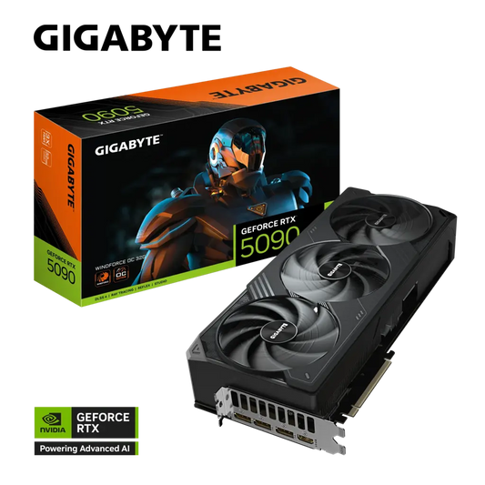 GIGABYTE GeForce RTX 5090 WINDFORCE OC 32G GDDR7 Triple Fan Graphics Card