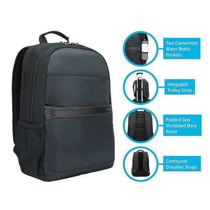 Targus Geolite Advanced 12.5-15.6" Ocean Laptop Backpack - Slate Grey