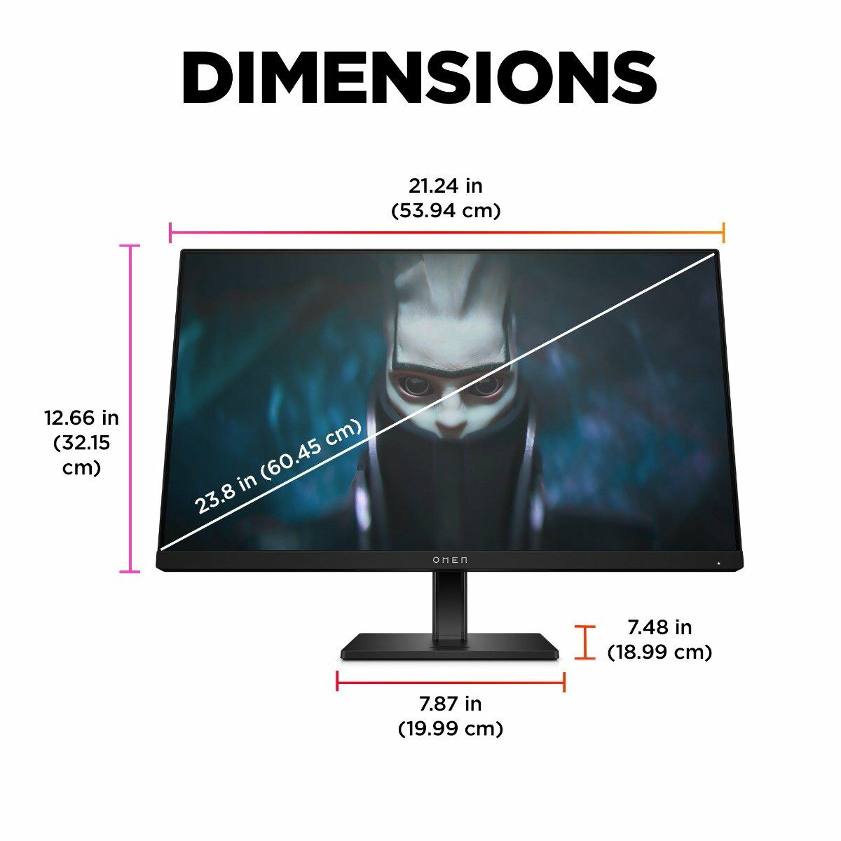 HP OMEN 780F0AA 23.8" FHD 165Hz IPS Gaming Monitor