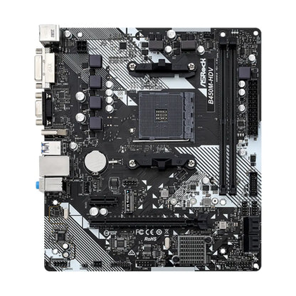 ASRock B450M-HDV R4.0 B450 AM4 DDR4 Micro ATX Motherboard-tpstech.in