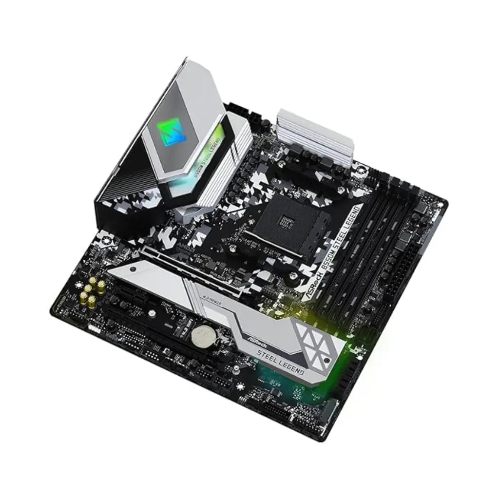 ASRock B550M Steel Legend AMD AM4 DDR4 4733+ OC Micro ATX Motherboard-tpstech.in