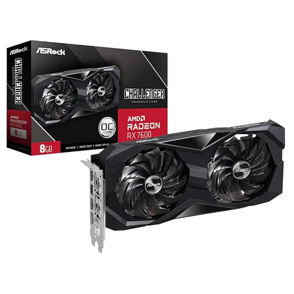 ASRock Radeon RX 7600 Challenger 8GB OC Graphics Card-tpstech.in