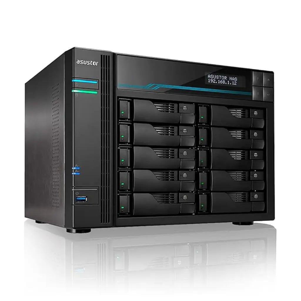 ASUSTOR Lockerstor 10 AS6510T 10 Bay Diskless NAS with Dual 10GbE and 2.5GbE Ports-tpstech.in