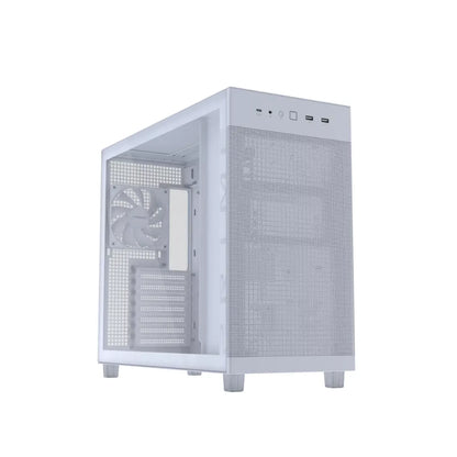ASUS Prime AP303 Tempered Glass ATX Mid‑Tower Computer Case with 360mm Radiator Support- White-tpstech.in