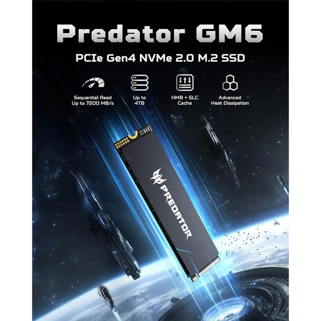 Acer Predator GM6 2TB NVMe PCIe Gen4 M.2 2280 Internal SSD-tpstech.in