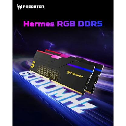 Acer Predator Hermes DDR5 96GB (48GBx2) 5600MHz CL28 288-Pin Gaming Desktop Memory-tpstech.in
